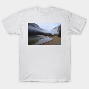 The fog clears at the lake in autumn T-Shirt